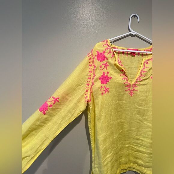 Lilly Pulitzer 100% Linen Top XL - Picture 3 of 9